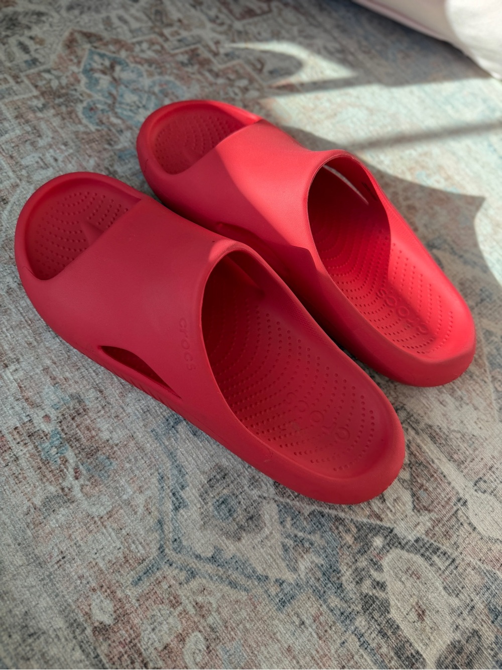 CROCS Bright Red Slide Clogs